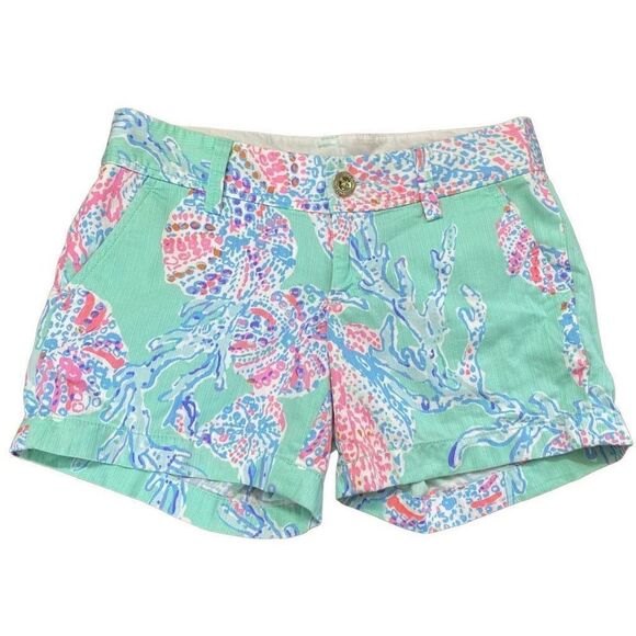 Lilly Pulitzer 5” Callahan Minty Fresh Shorts - Picture 16 of 16
